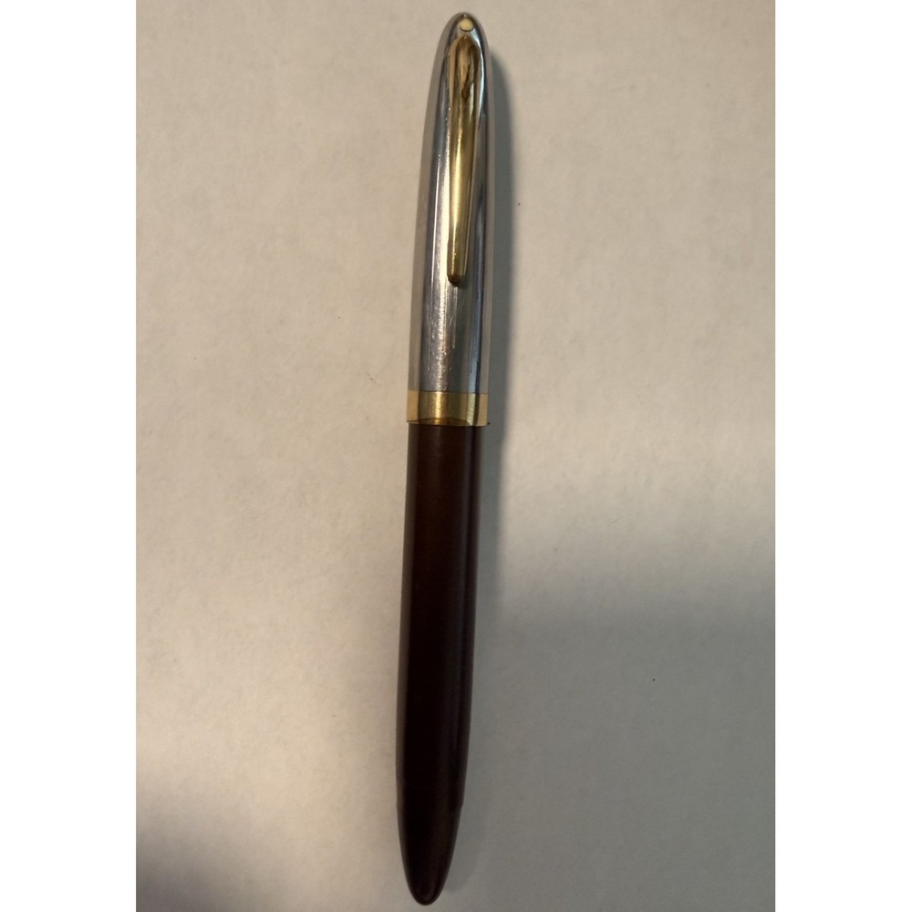 Vintage Brown Sheaffer's White Dot Pen 14 K Gold Nib